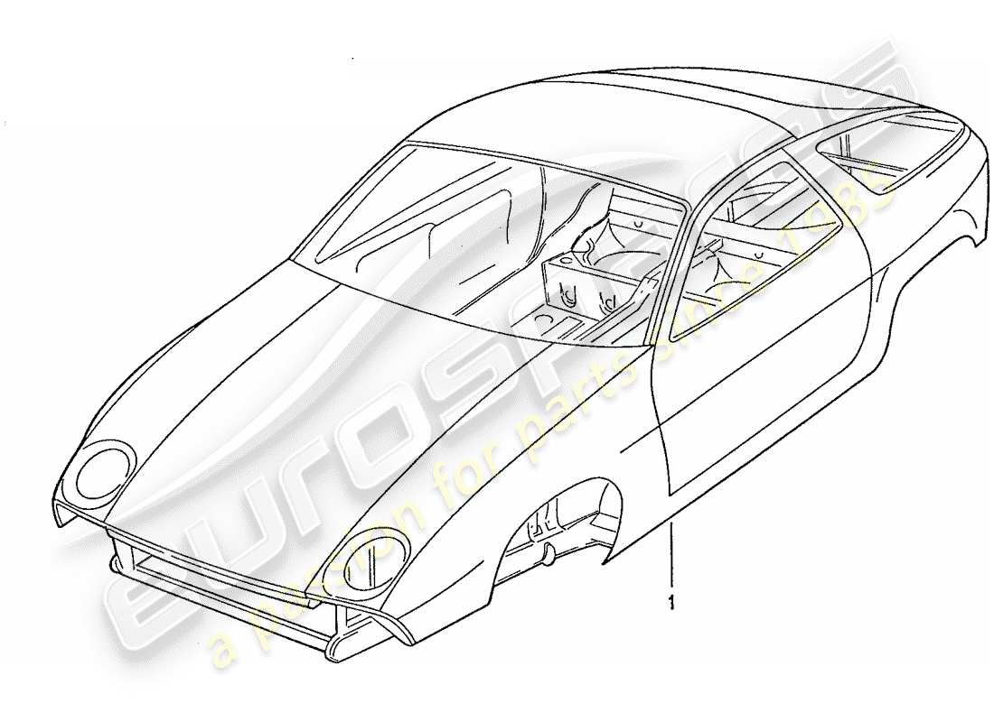 porsche 928 (1987) car body part diagram