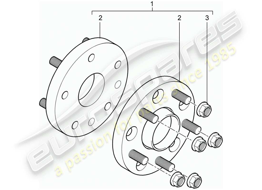 porsche tequipment cayenne (2005) spacer washer part diagram