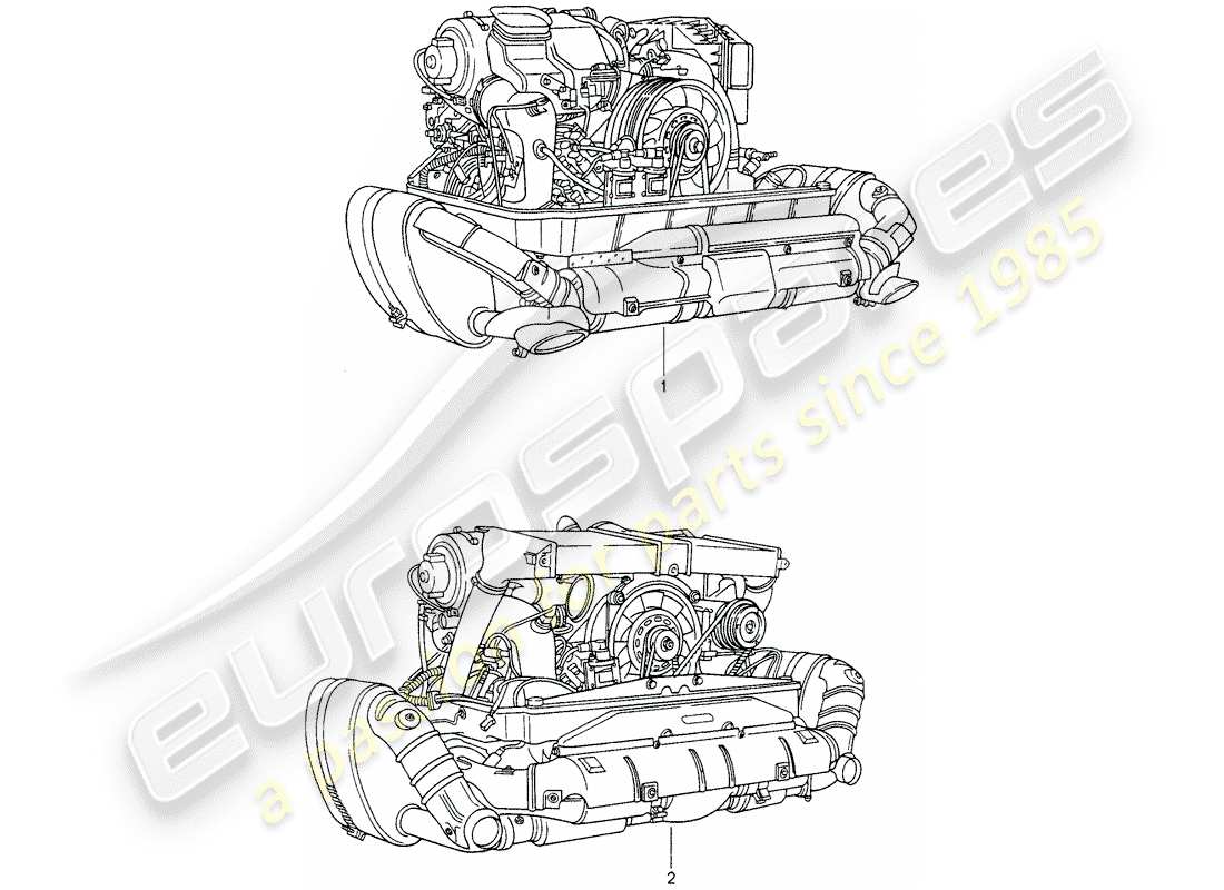 porsche 993 (1997) replacement engine - ready for installation part diagram