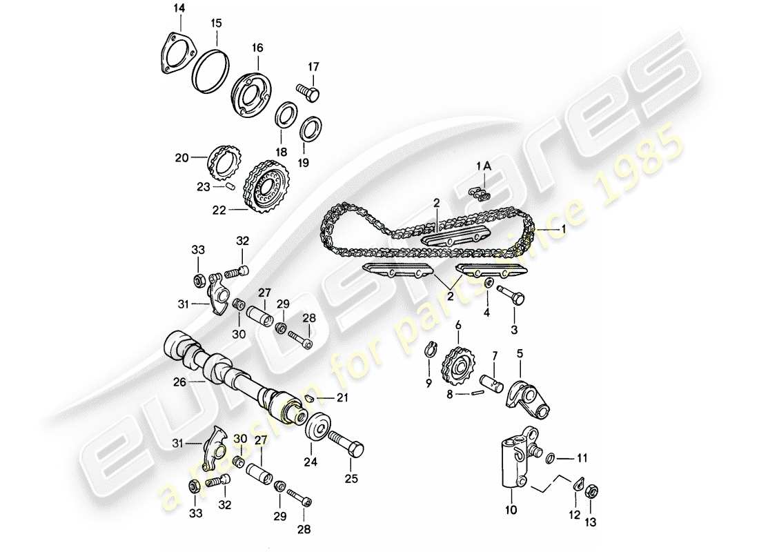 porsche 911 (1986) valve control part diagram