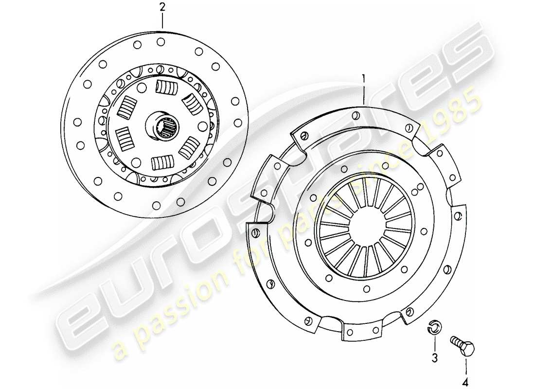 porsche 911/912 (1968) clutch part diagram