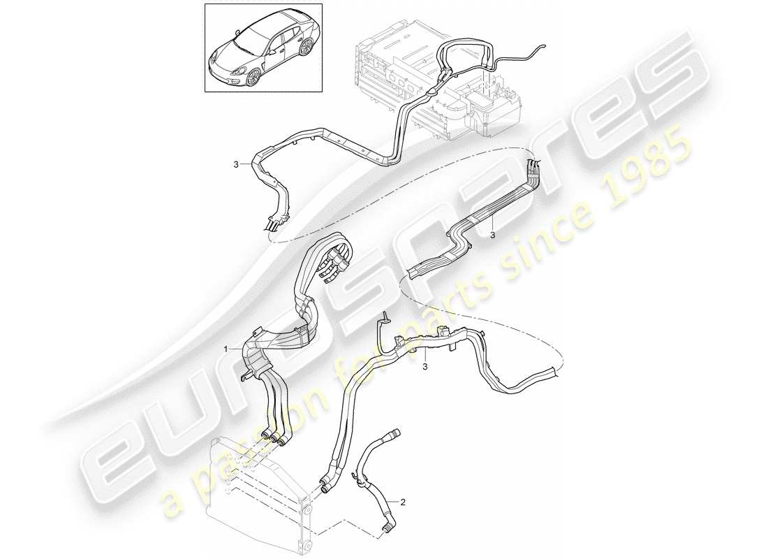 porsche panamera 970 (2012) hybrid part diagram