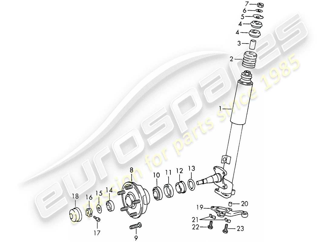 porsche 911/912 (1968) shock absorber strut - lubricants - d >> - mj 1968 part diagram