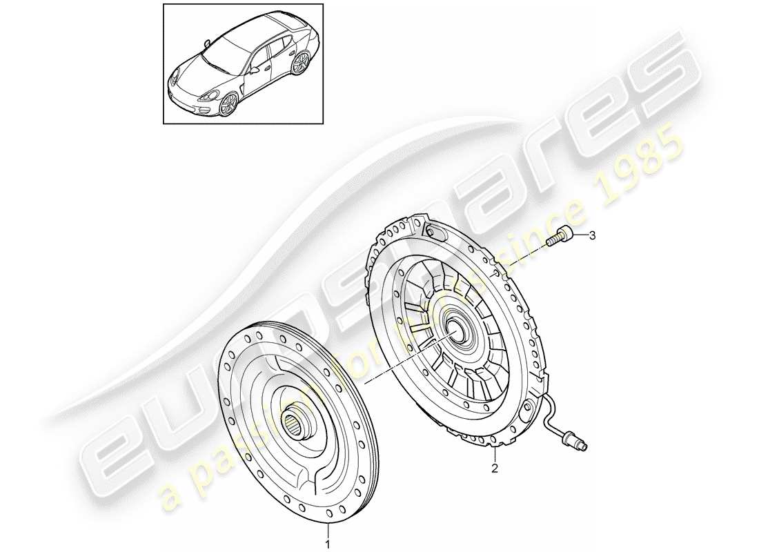 porsche panamera 970 (2013) clutch part diagram