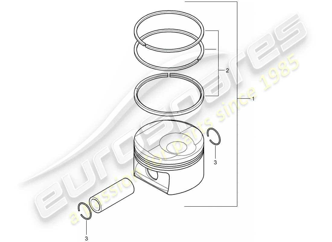 porsche panamera 970 (2012) piston part diagram