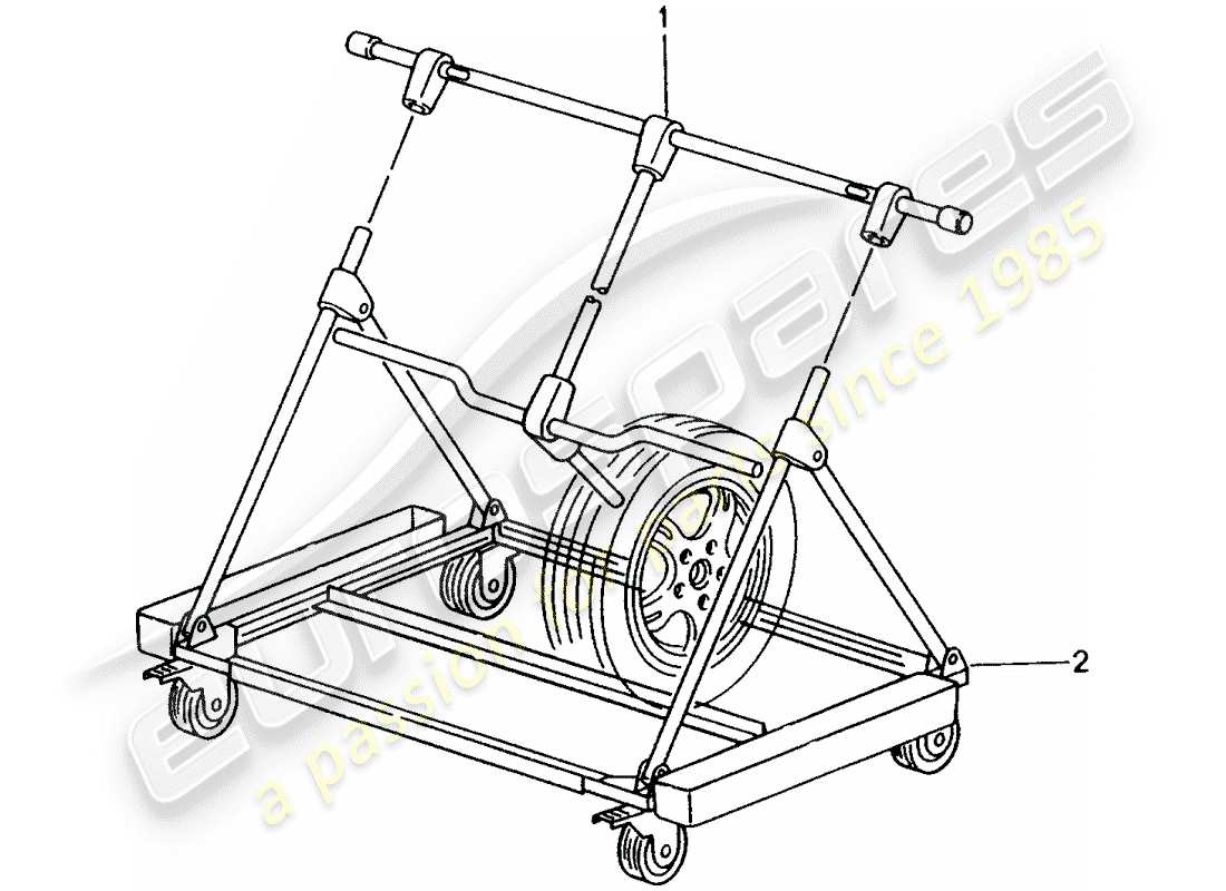 porsche tequipment catalogue (1993) transport trolley part diagram