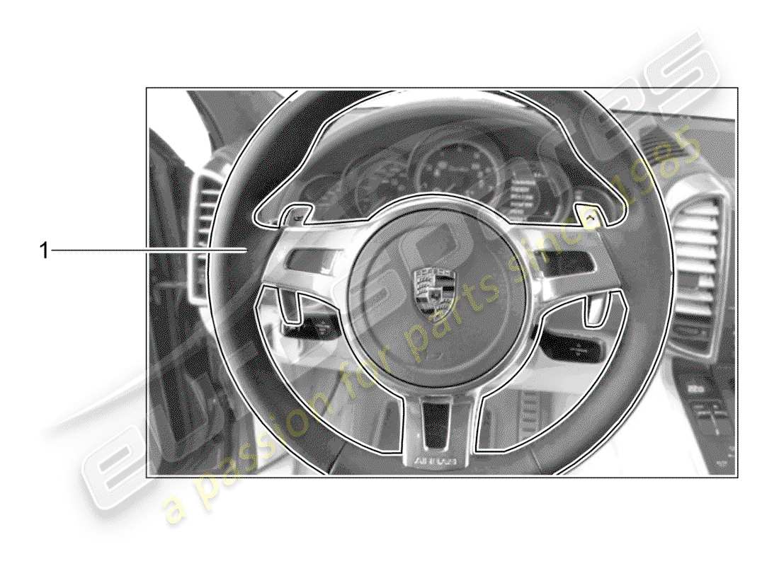 porsche tequipment cayenne (2010) sports steering wheel part diagram