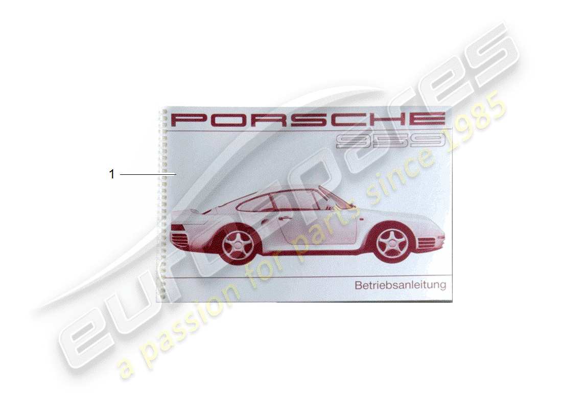 porsche 959 (1988) instruction manual part diagram