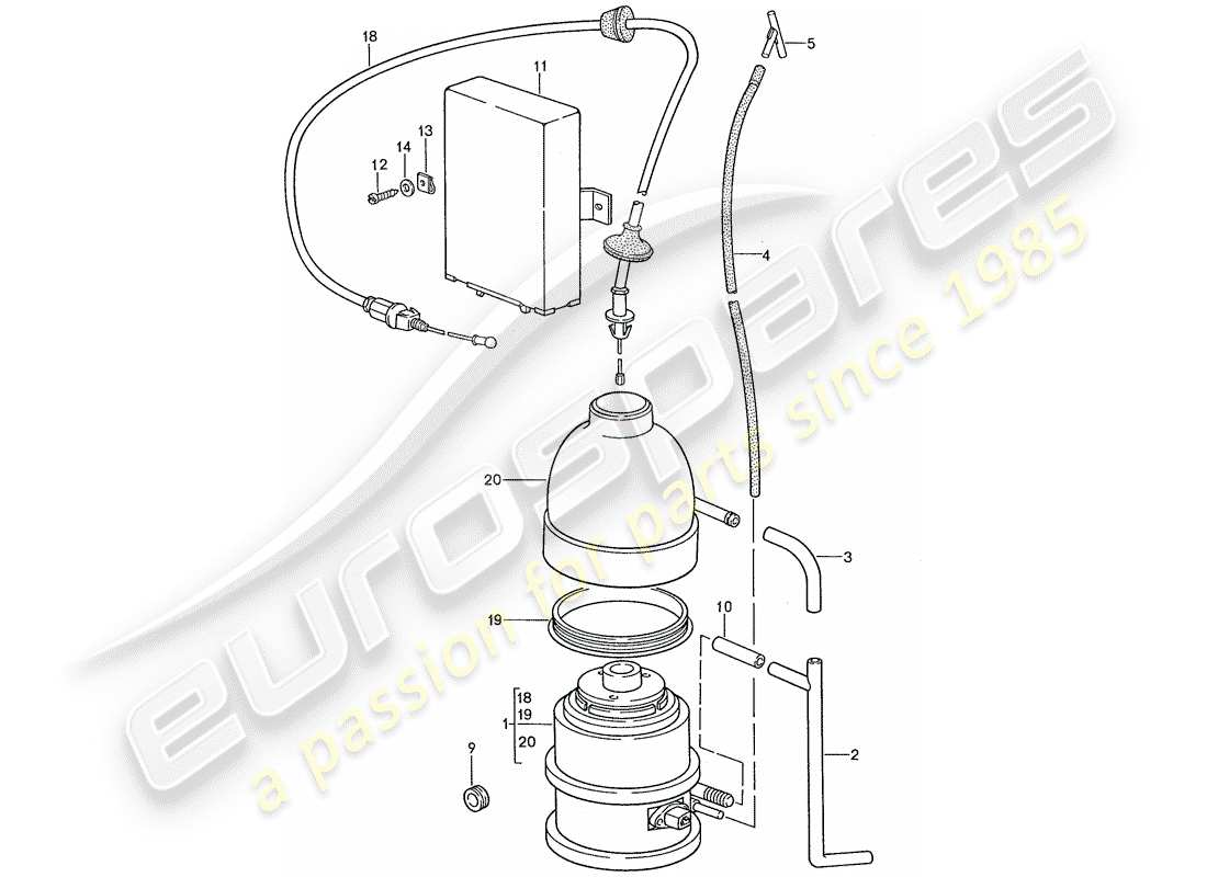 porsche 928 (1987) cruise control system - d - mj 1987>> - mj 1987 part diagram