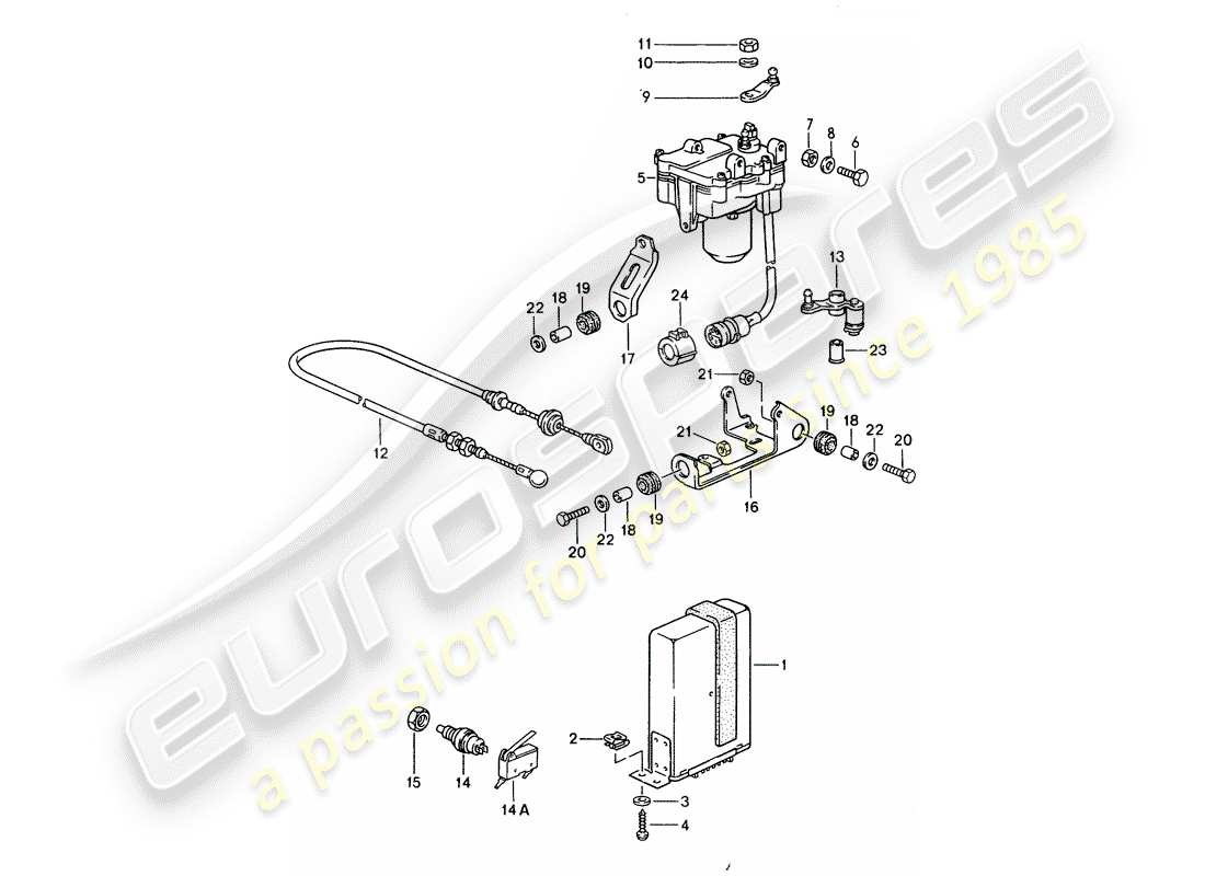 porsche 944 (1988) cruise control system part diagram