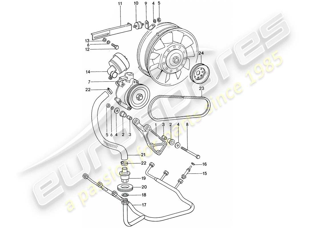 porsche 911 (1976) air injection part diagram