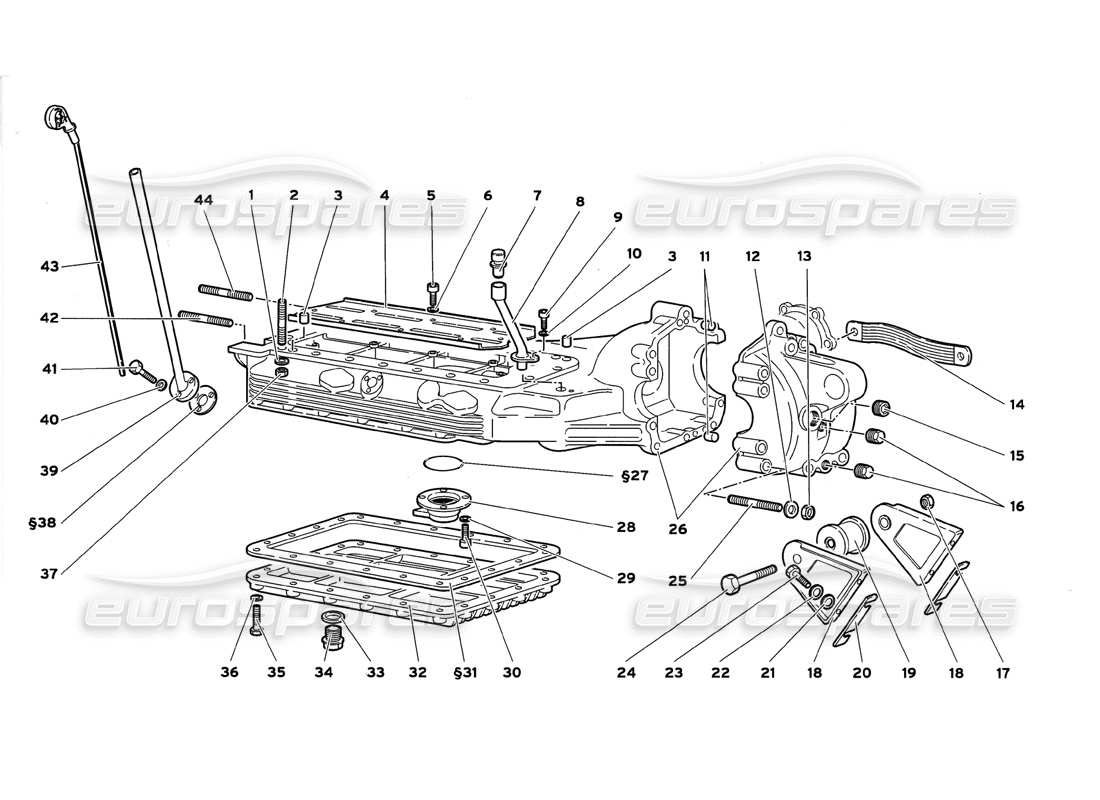 lamborghini diablo gt (1999) oil sump part diagram