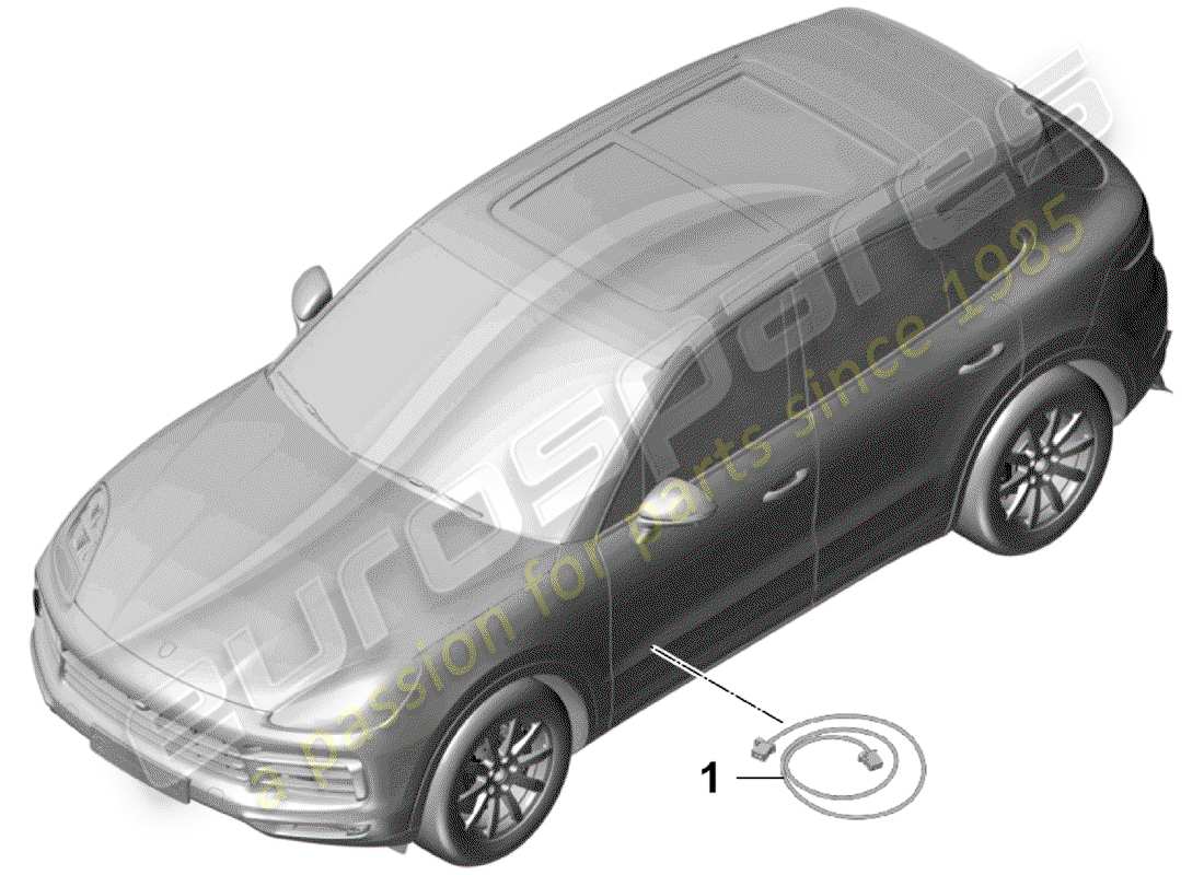 porsche cayenne e3 (2019) light fibre optic part diagram