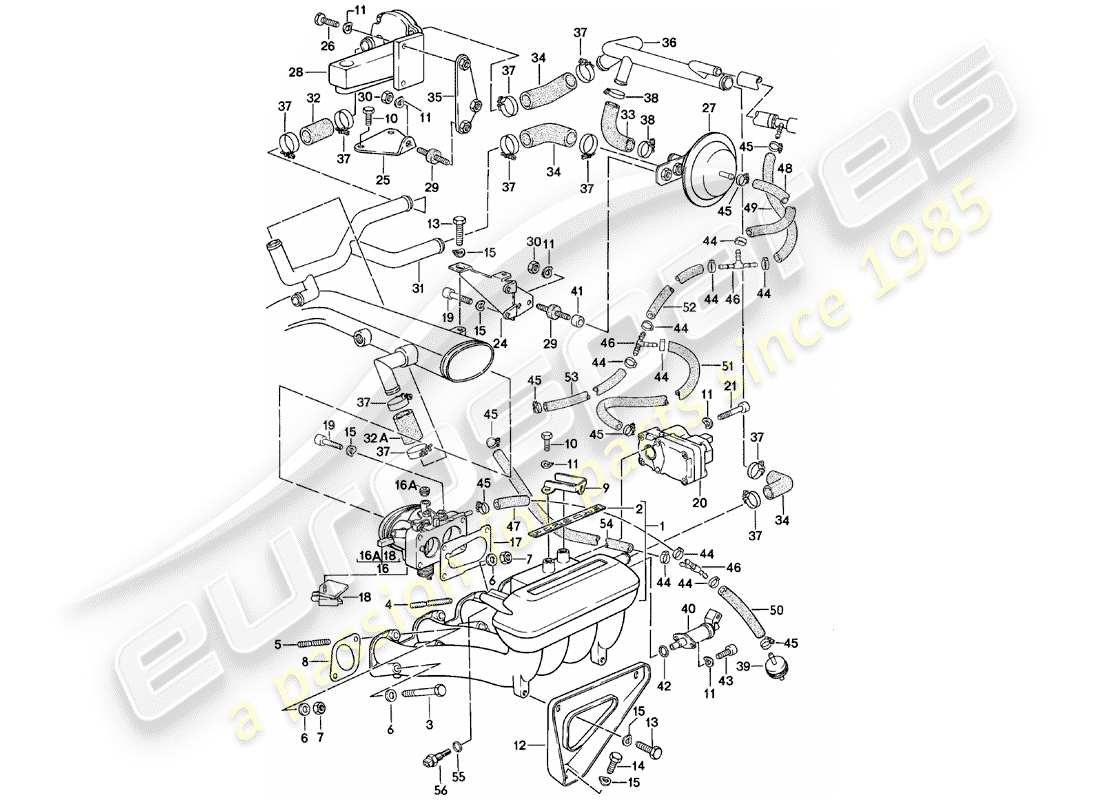 porsche 924 (1984) k-jetronic - 3 part diagram