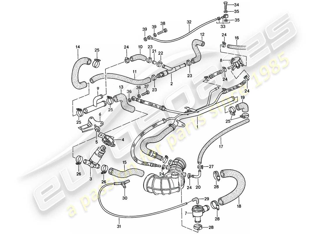 porsche 944 (1986) l-jetronic - 3 - d >> - mj 1987 part diagram