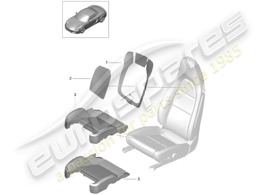 porsche boxster 981 (2016) heater element part diagram