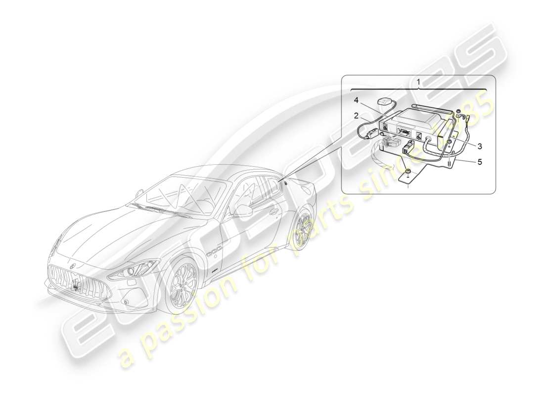 maserati granturismo s (2018) alarm and immobilizer system part diagram