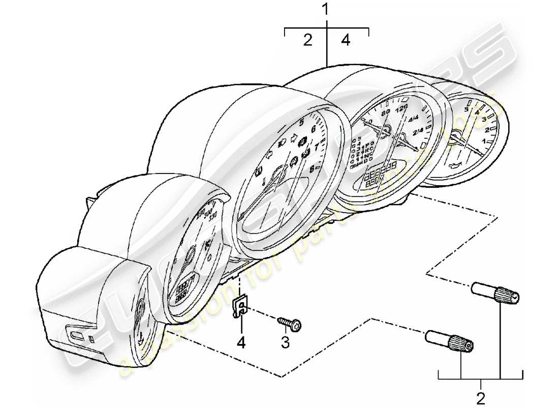 porsche 997 (2007) instruments part diagram