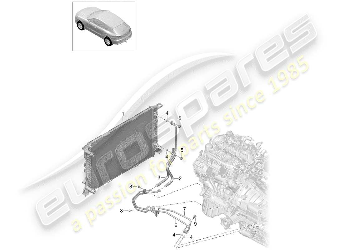 porsche macan (2014) - pdk - part diagram