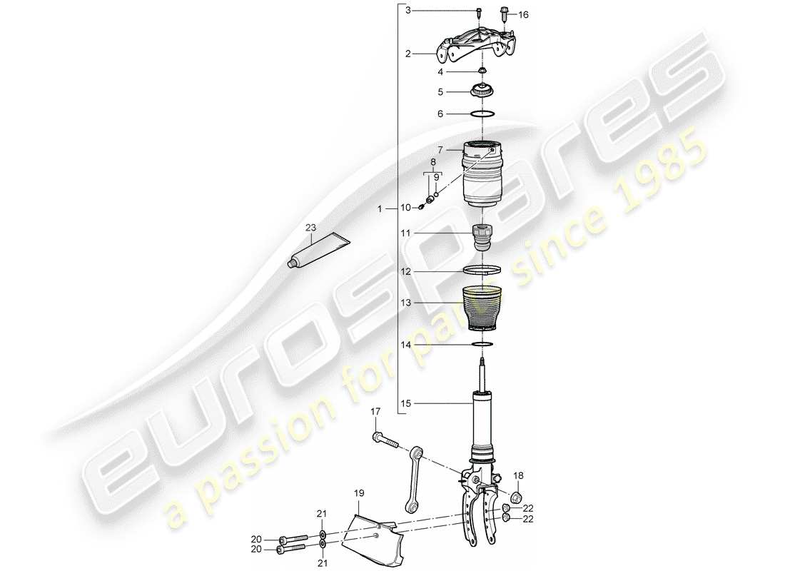 porsche cayenne (2010) suspension part diagram