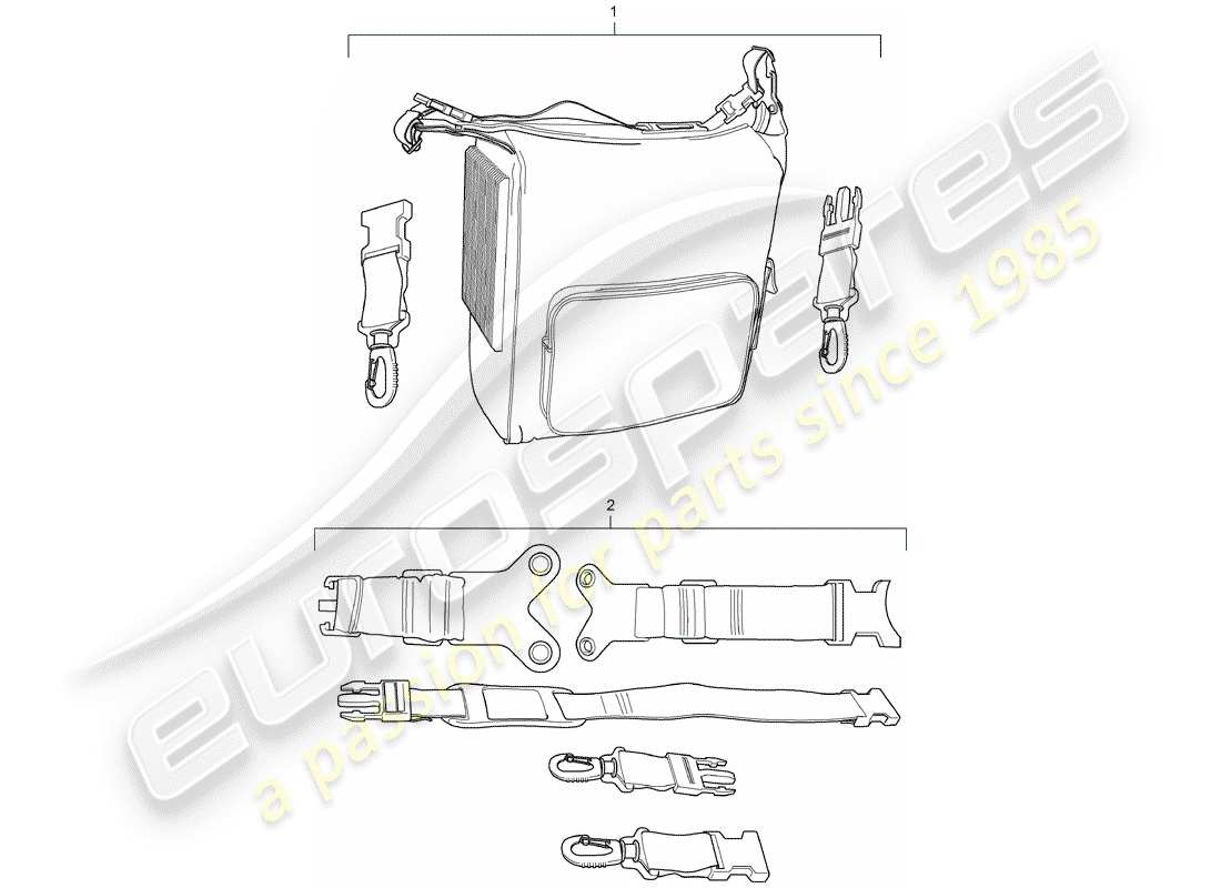 porsche tequipment panamera (2010) cooling bag part diagram