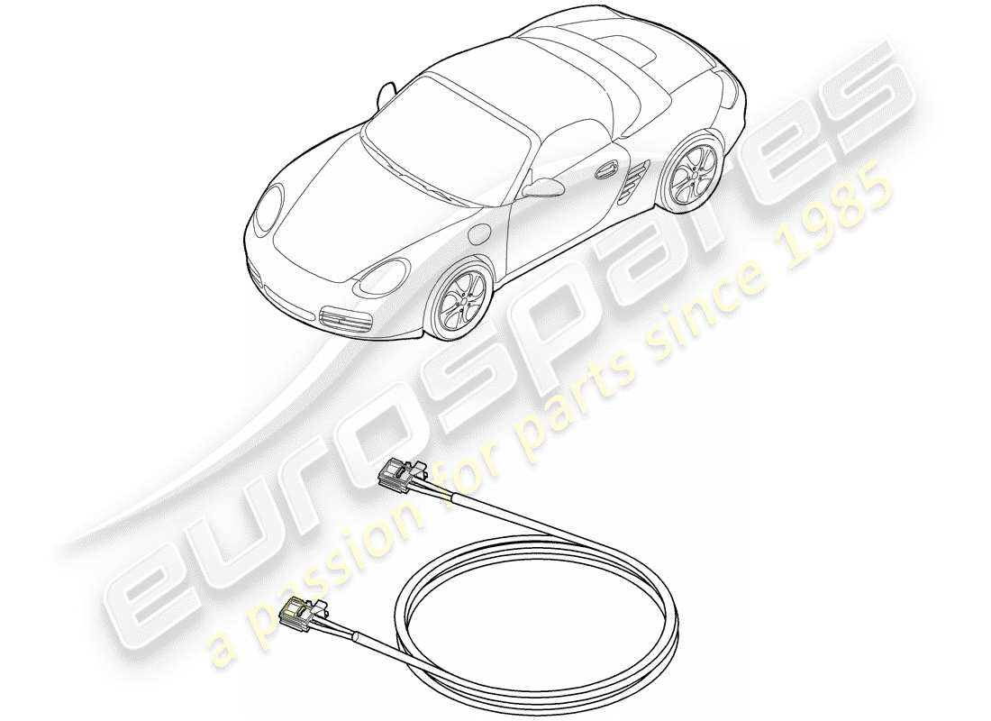 porsche boxster 987 (2006) light fibre optic part diagram