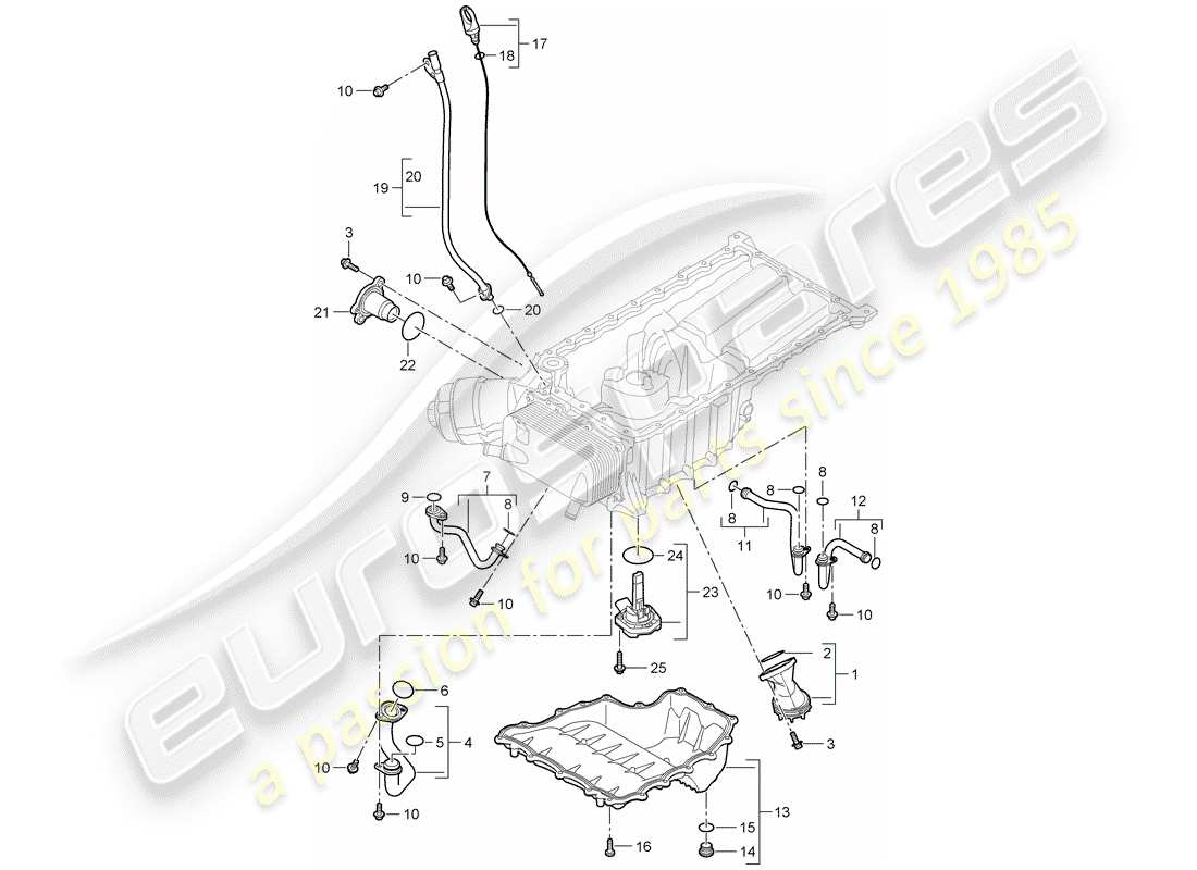 porsche cayenne (2010) suction tube part diagram