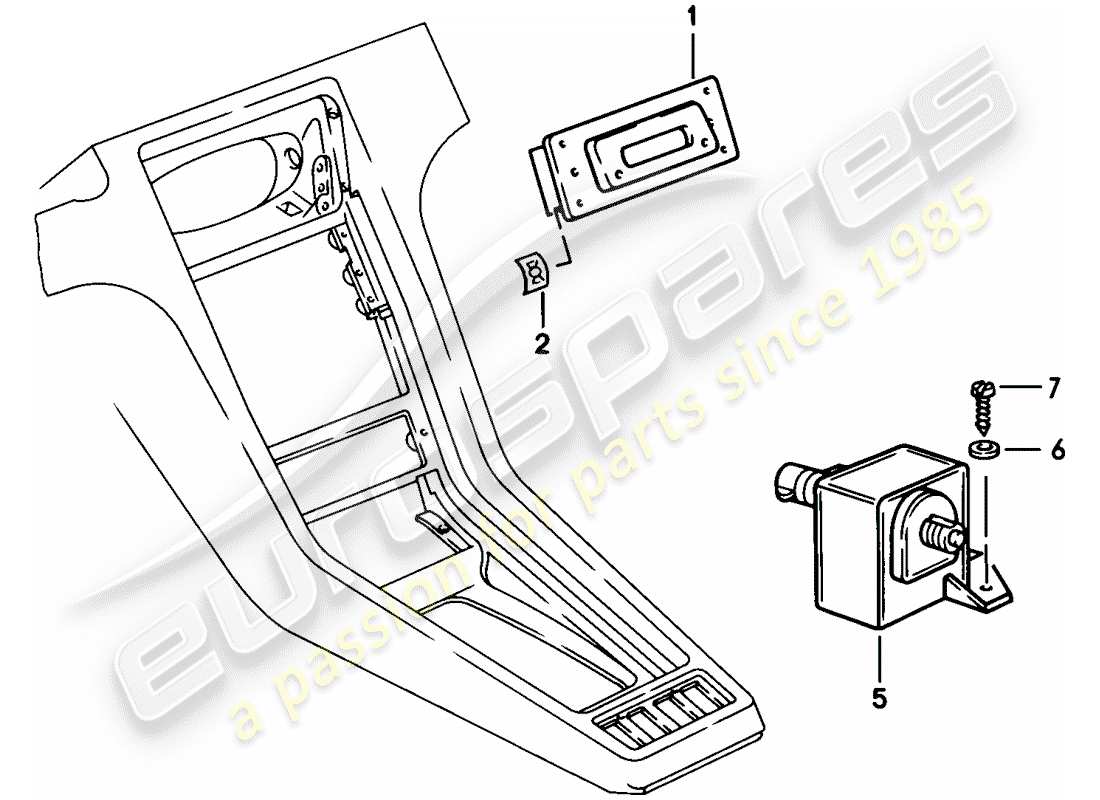 porsche 928 (1984) clock part diagram