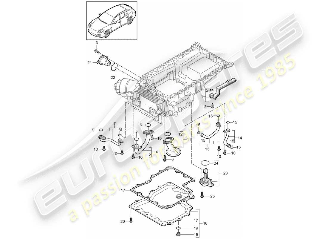 porsche panamera 970 (2010) intake manifold part diagram