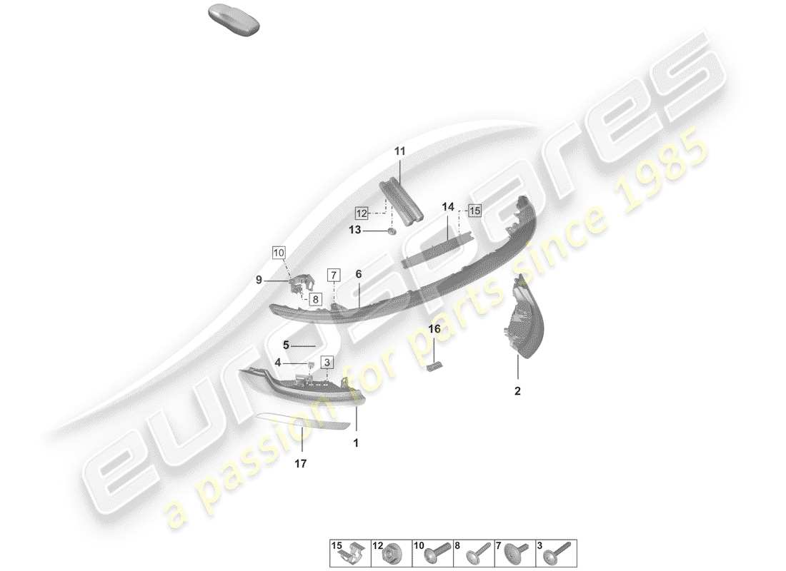 porsche 2020 rear light part diagram