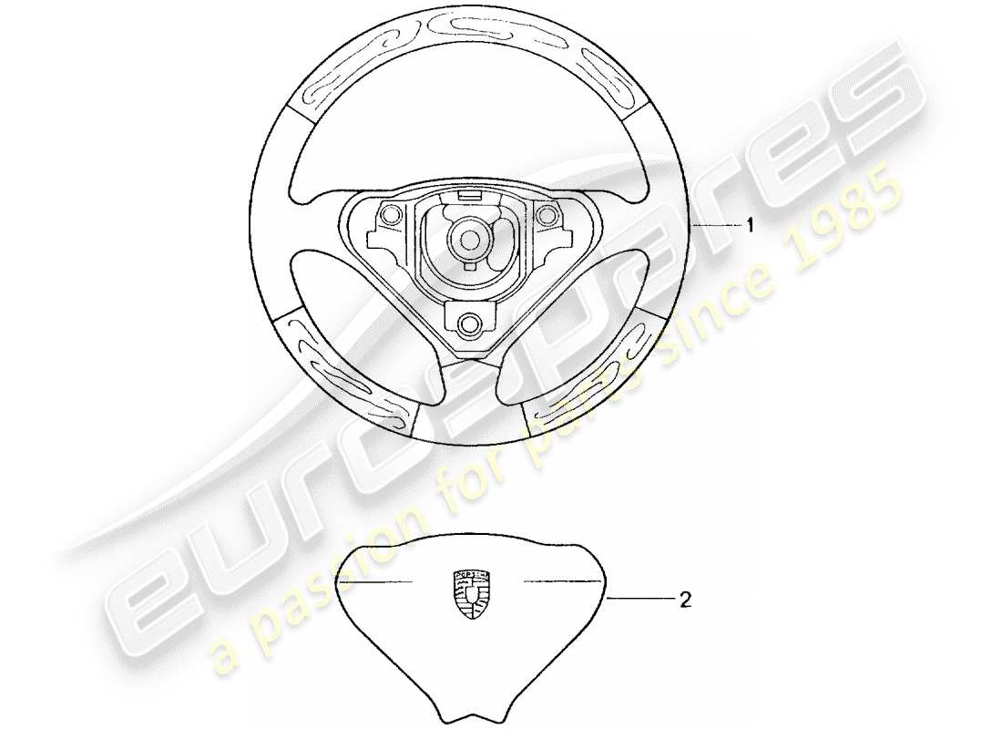 porsche tequipment catalogue (2010) 3-spoke part diagram