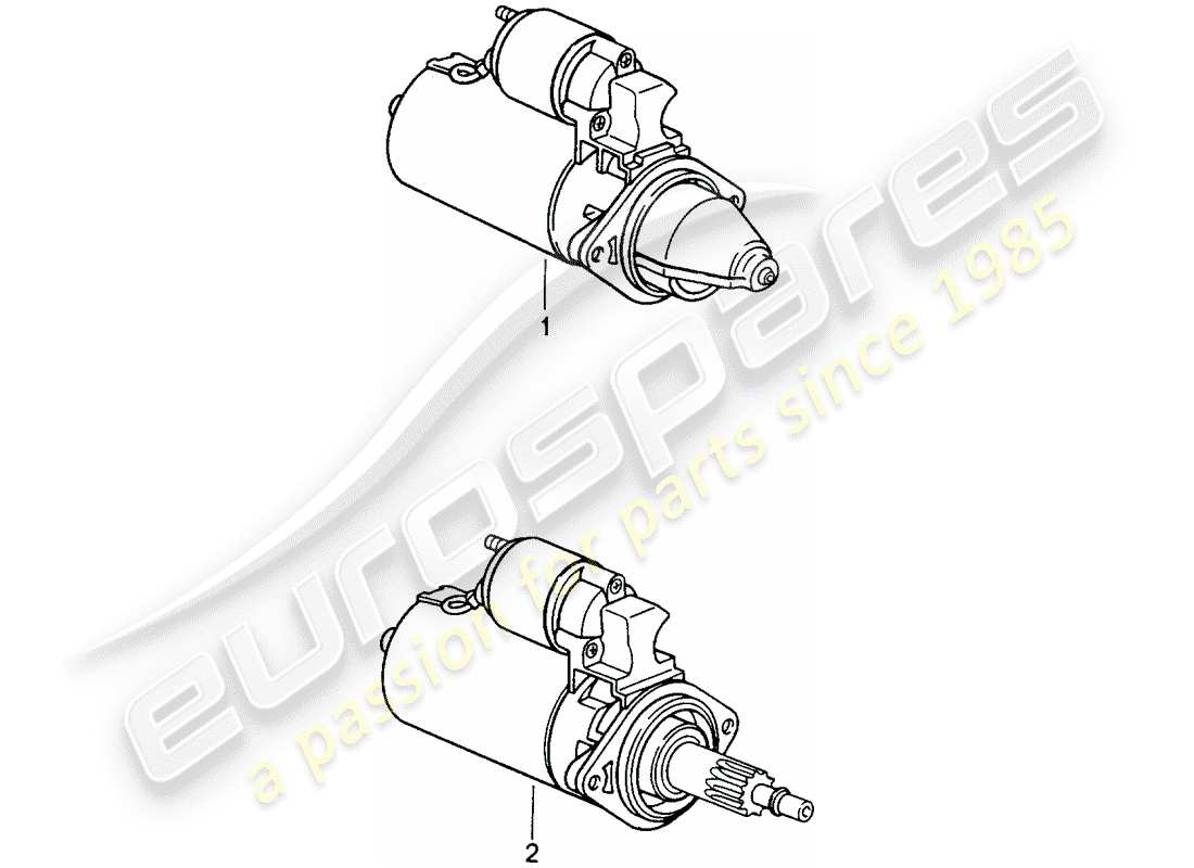 porsche replacement catalogue (2012) starter part diagram