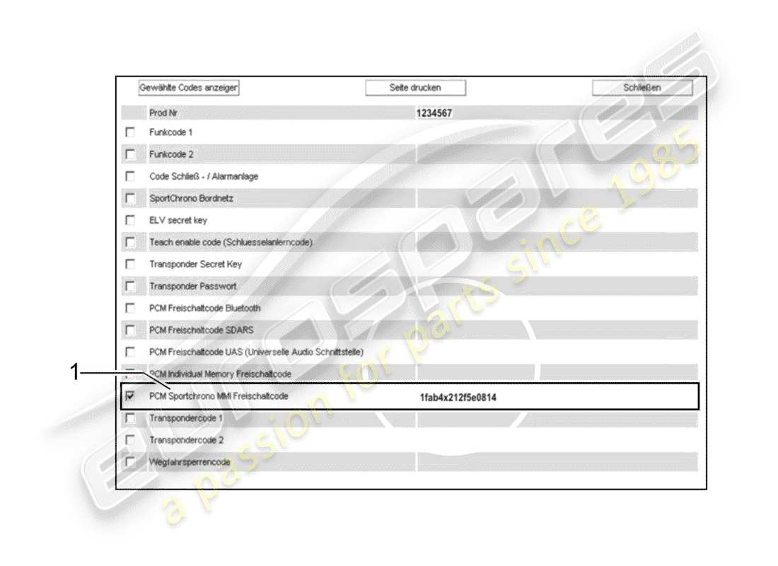 porsche tequipment catalogue (2011) software part diagram