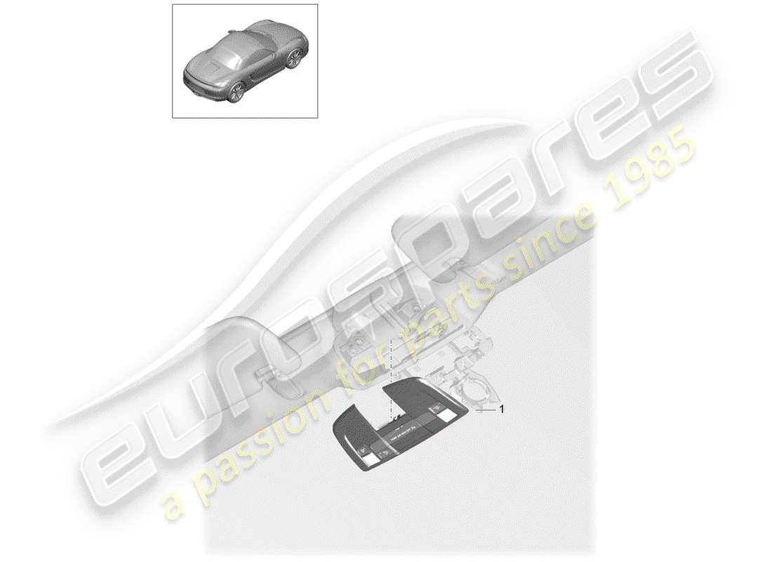 porsche boxster 981 (2015) bracket part diagram