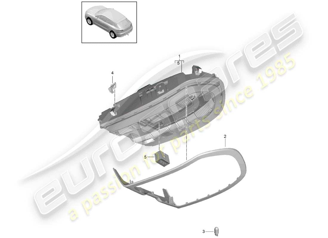 porsche macan (2016) bracket part diagram