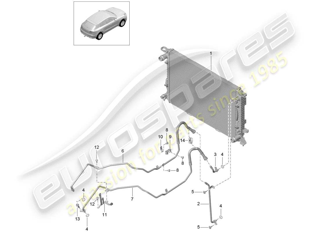 porsche macan (2018) - pdk - part diagram