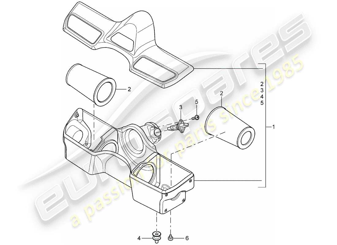 porsche 997 gt3 (2008) air cleaner part diagram