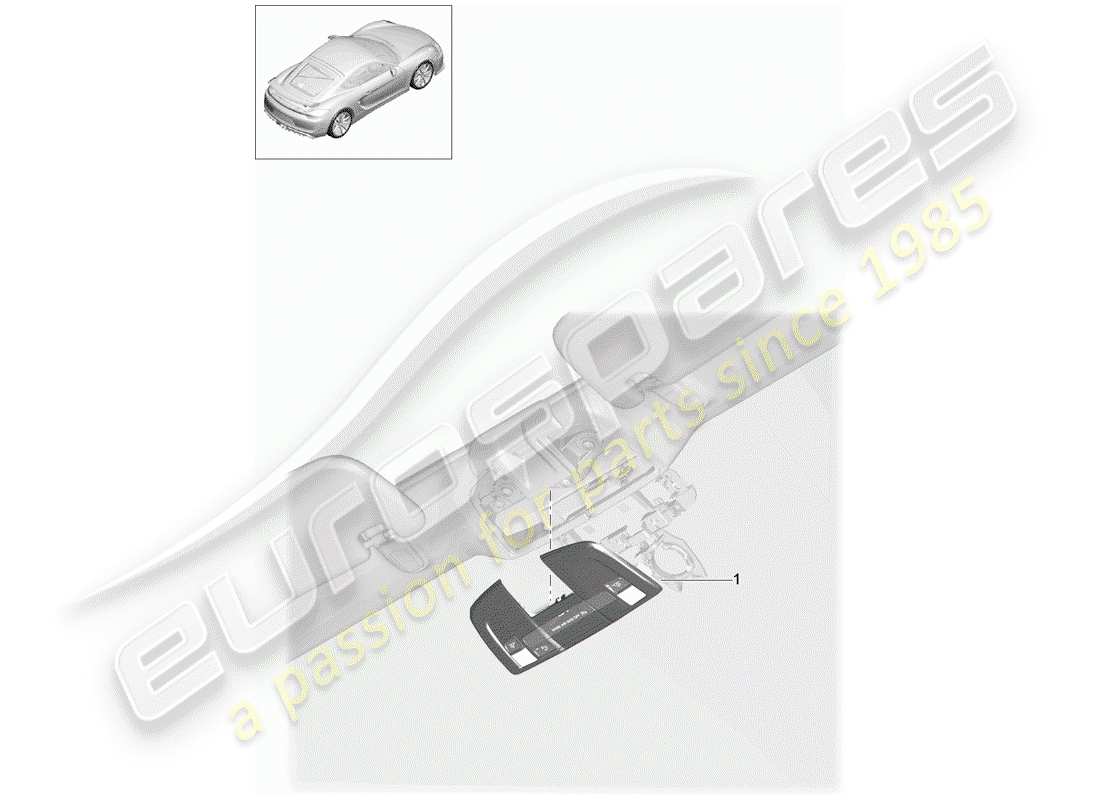 porsche cayman gt4 (2016) bracket part diagram