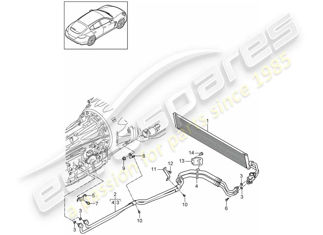 porsche panamera 970 (2010) tiptronic part diagram