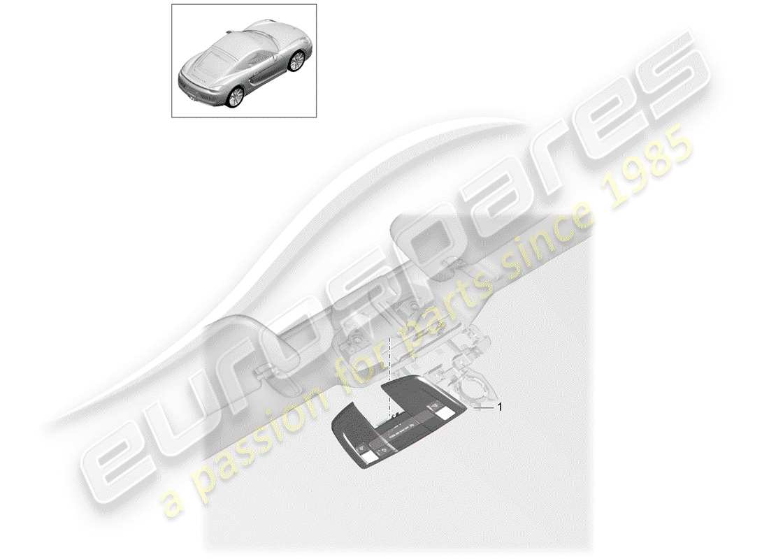 porsche cayman 981 (2016) bracket part diagram