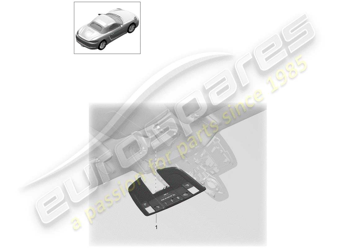 porsche 718 boxster (2018) bracket part diagram