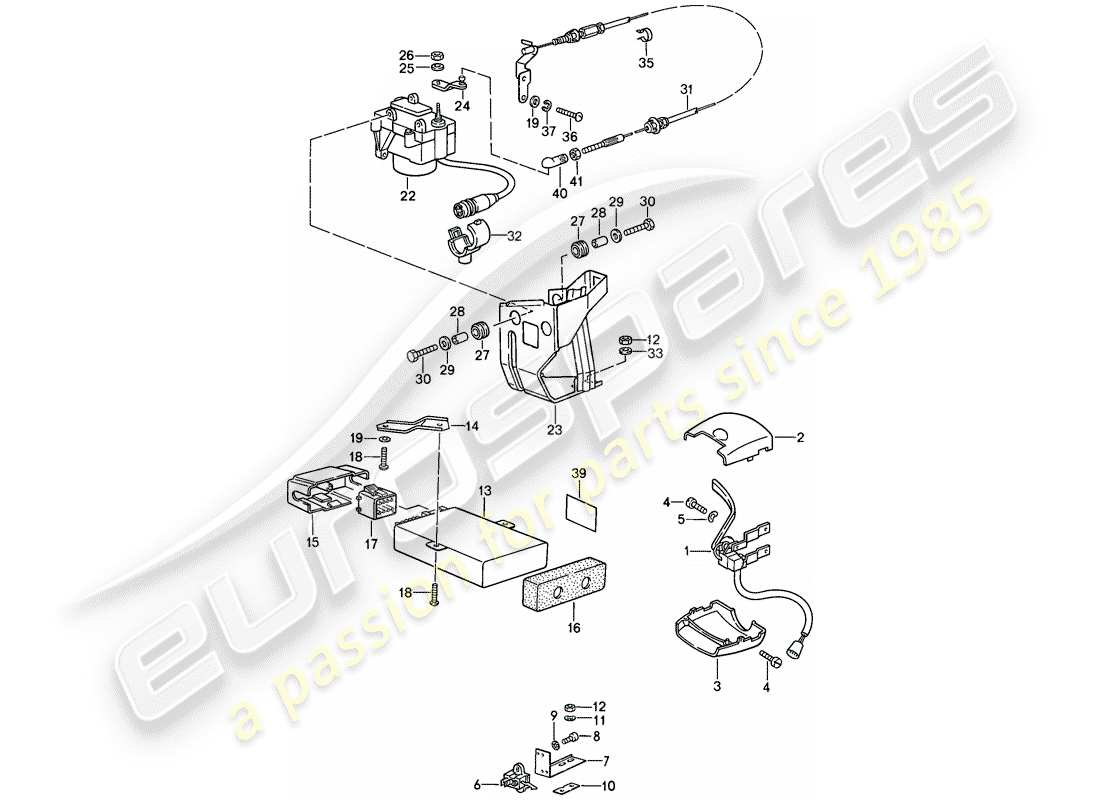 porsche 911 (1989) cruise control system - d - mj 1988>> part diagram