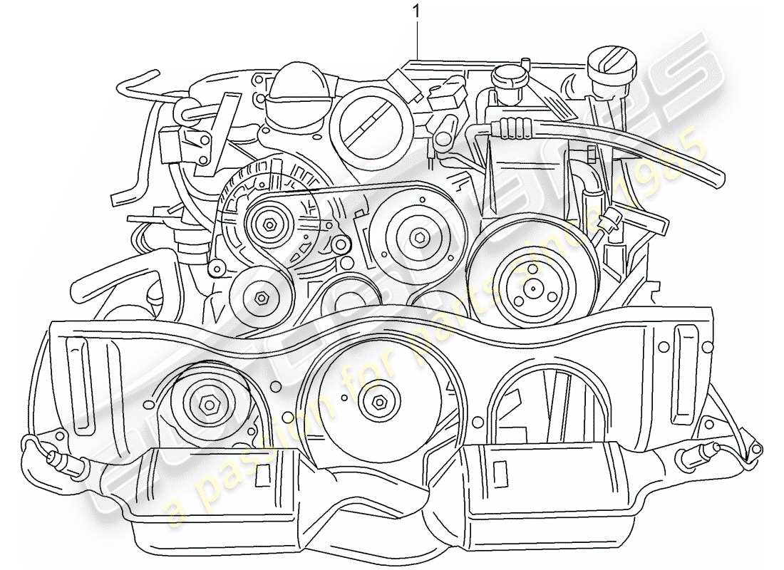 porsche 997 gt3 (2008) replacement engine part diagram