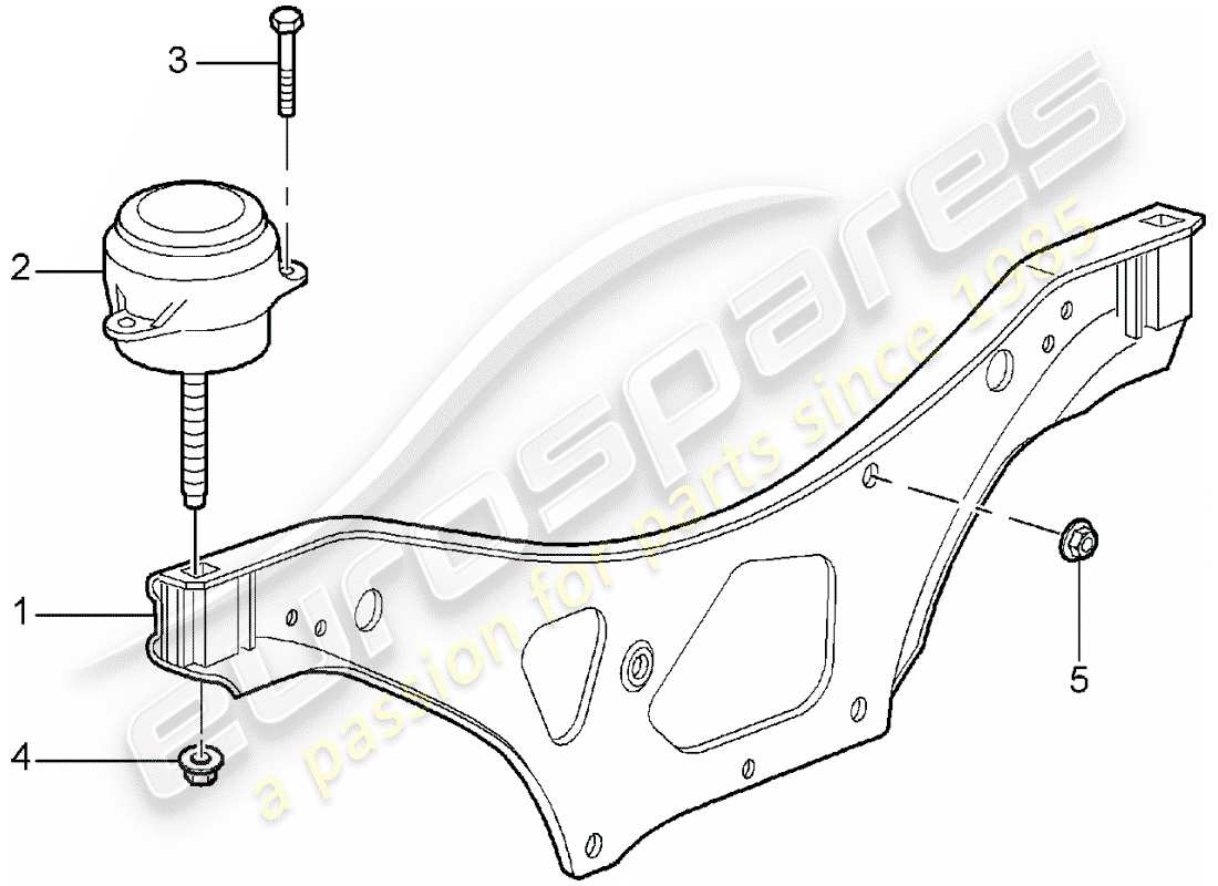 porsche 997 (2006) engine suspension part diagram