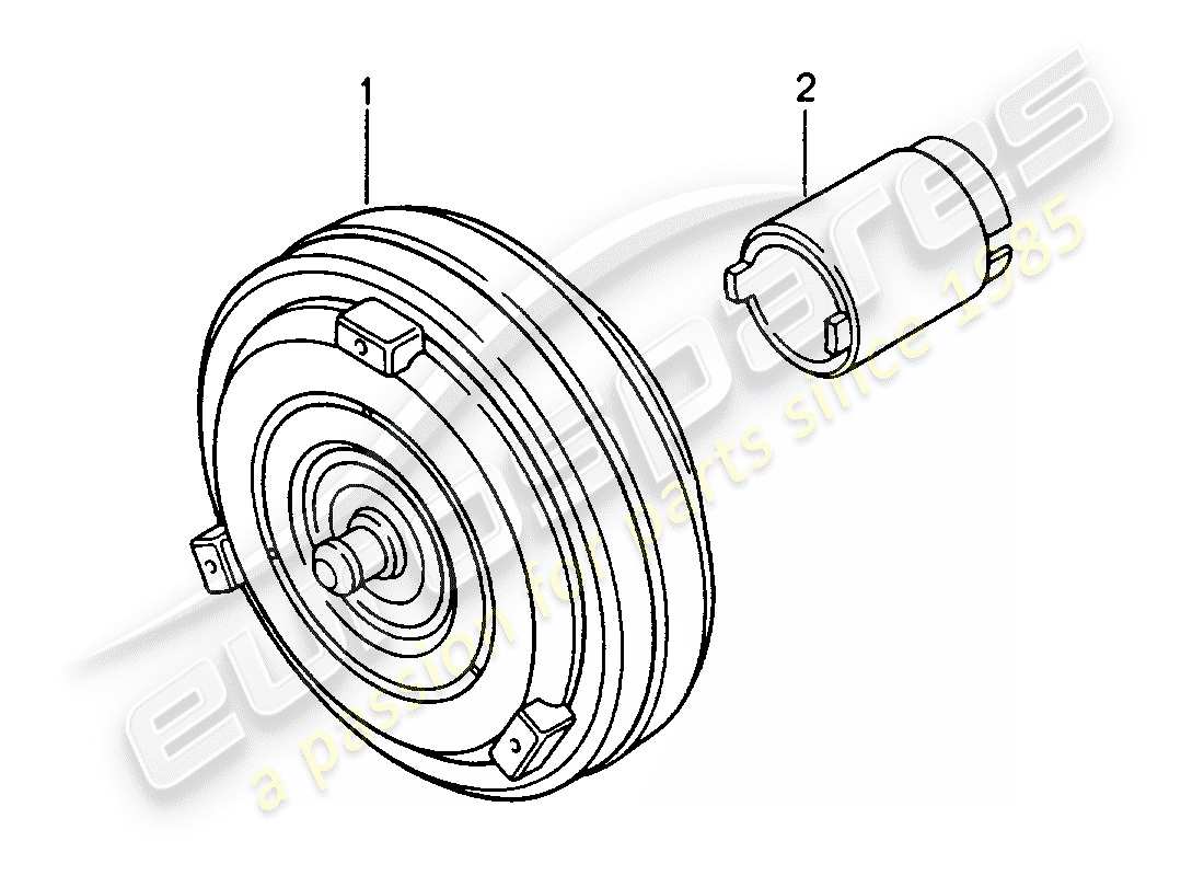 porsche 968 (1995) tiptronic - torque converter part diagram