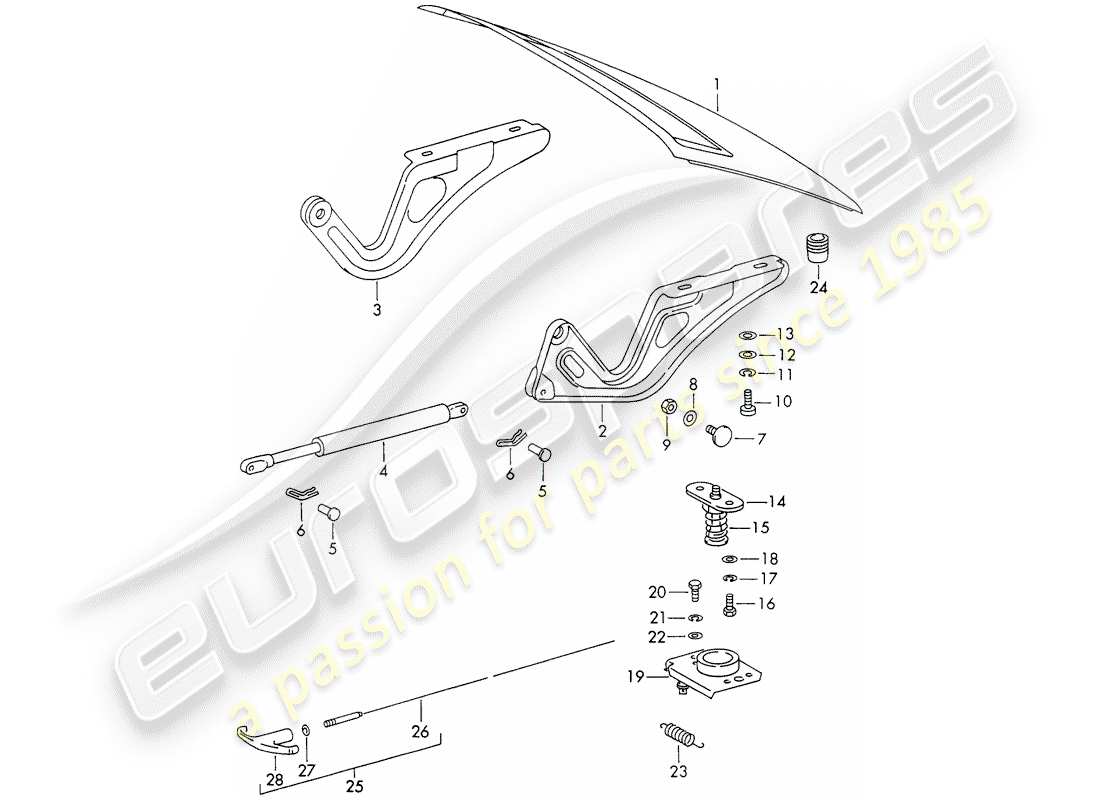 porsche 911 (1971) cover part diagram