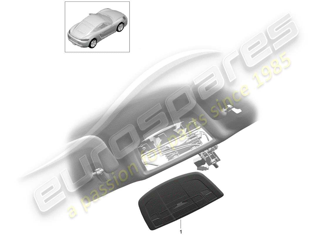 porsche 718 cayman (2020) bracket part diagram