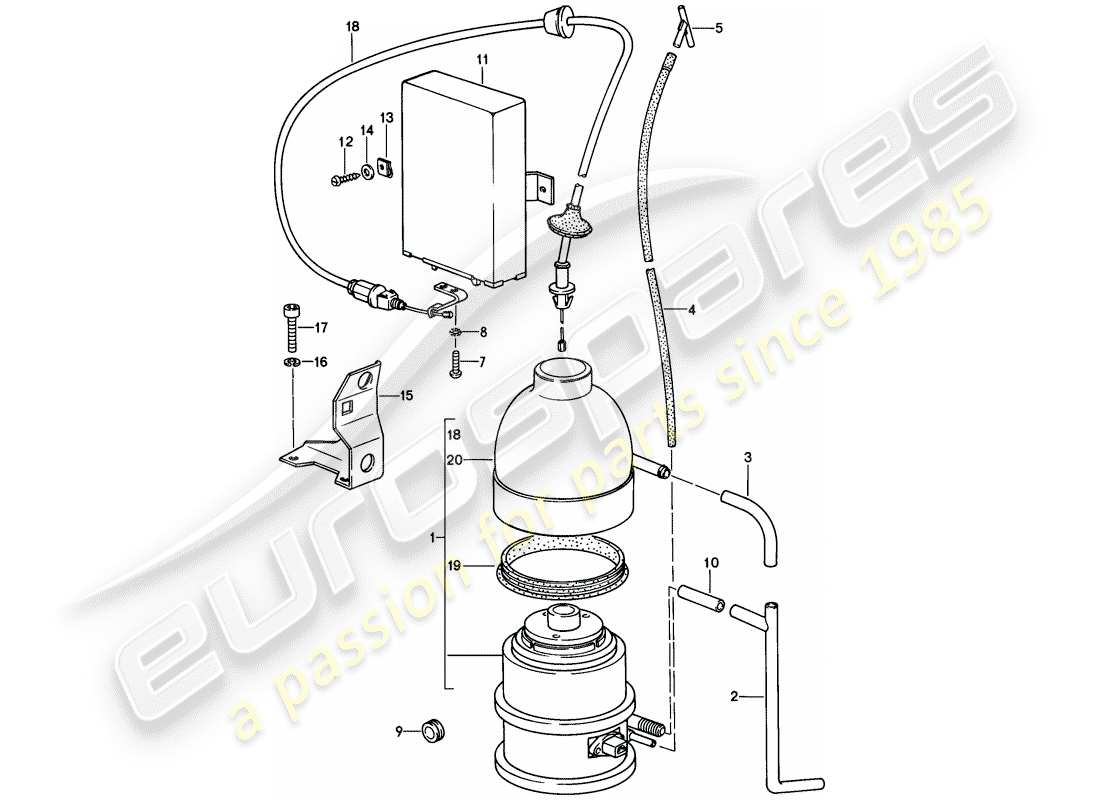 porsche 928 (1981) cruise control system part diagram