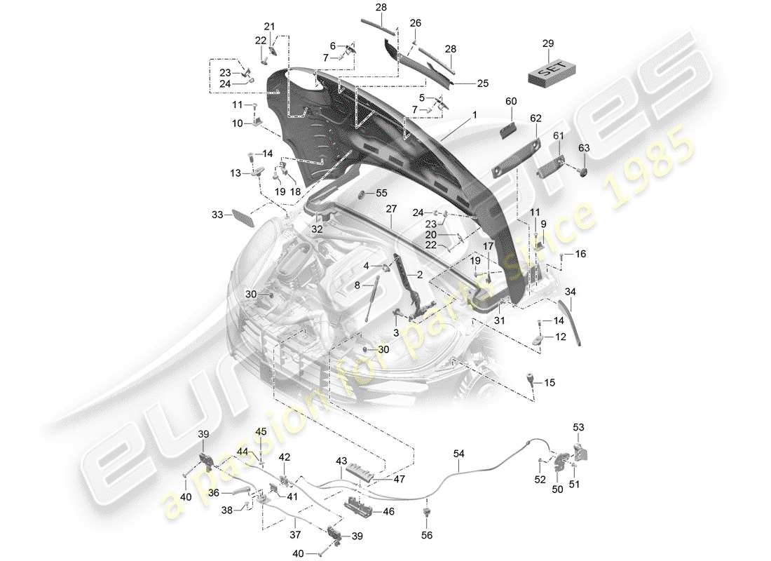 porsche macan (2015) cover part diagram