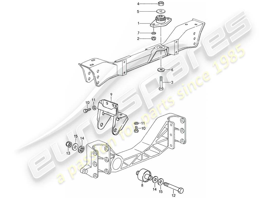 porsche 959 (1988) transmission suspension part diagram